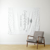 Zilveren Confetti Felicitaties Afstudeerachtergron Wandkleed (In Situ (horizontaal))