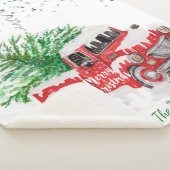 Zilveren Confetti, kerstrode driekleurenboom sneeu Sherpa Deken (3/4)