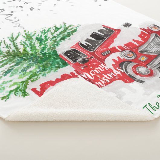 Zilveren Confetti, kerstrode driekleurenboom sneeu Sherpa Deken (3/4)