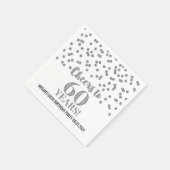Zilveren Confetti op 60-jarige verjaardag Servet (Hoek)