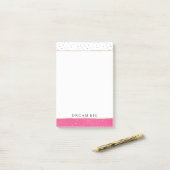 Zilveren Confetti Roze Ombre Waterverf Post-it® Notes (Op bureau)