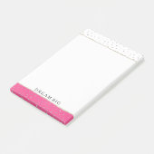 Zilveren Confetti Roze Ombre Waterverf Post-it® Notes (Schuin)