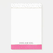 Zilveren Confetti Roze Ombre Waterverf Post-it® Notes (Voorkant)