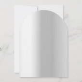 Zilveren confetti trouwboog kaart (Achterkant)