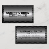 Zilveren constructie Elegante metalen rand Visitekaartje (Voorkant / Achterkant)