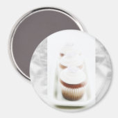 Zilveren Cupcake Swirl Magneten (Voorkant / Achterkant)