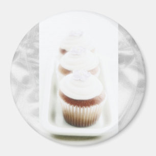 Zilveren Cupcake Swirl Magneten