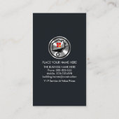 Zilveren dakconstructie visitekaartje (Achterkant)