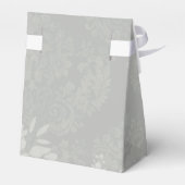 Zilveren Damask Bruiloft Favor Boxes Bedankdoosjes (Achterkant)