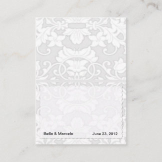 Zilveren Damask Plaatskaarten Plaatskaartje
