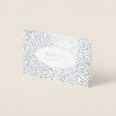  zilveren Damask Sympathy Bedankt Folie Kaarten (Voorkant)