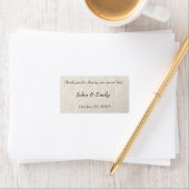 Zilveren Damask Wedding Favor Labels (Insitu)