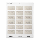 Zilveren Damask Wedding Favor Labels (Full Sheet)