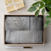 Zilveren Damast Decoupage Elegante Abstracte Kunst Tissuepapier (Geschenk)