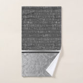 Zilveren damast Egyptische hiërogliefen badhanddoe Bad Handdoek (Handdoek)