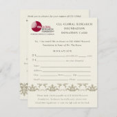 Zilveren Damast Seminarie-evenement, QR-code-donat Kaart (Voorkant / Achterkant)