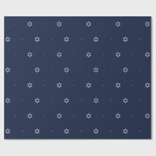Zilveren Davidssterren Hanukkah-cadeauverpakking Cadeaupapier