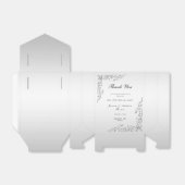 Zilveren decoratie bruiloft bedankdoosjes (Uitgevouwen)