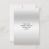 Zilveren decoratie bruiloft bedankkaart (Achterkant)