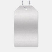 Zilveren decoratie bruiloft cadeaulabel (Achterkant)