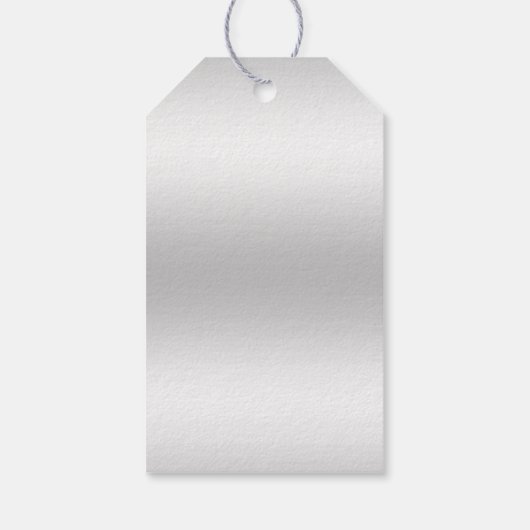 Zilveren decoratie bruiloft cadeaulabel (Achterkant)