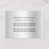 Zilveren decoratie bruiloft informatiekaartje (Achterkant)