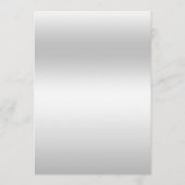 Zilveren decoratie bruiloft menu (Achterkant)