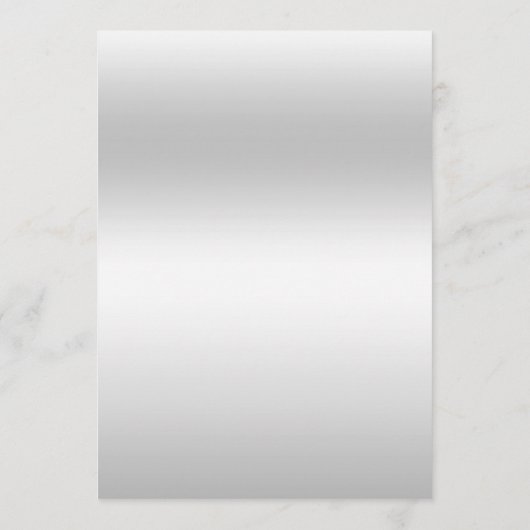 Zilveren decoratie bruiloft menu (Achterkant)