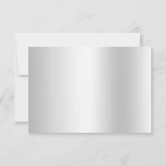 Zilveren Decoratie Trouwmenu RSVP (Achterkant)