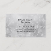 zilveren design fluitist visitekaartje (Achterkant)