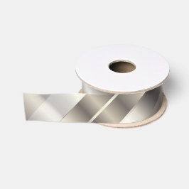 Zilveren diagonale strepen | Christmas Grosgrain Lint