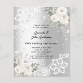 Zilveren diamant 60e huwelijksverjaardag uitnodigi (Voorkant)