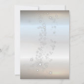 Zilveren Diamant, Ballen, Glas, Bedrijfs Kerstmisp Kaart (Achterkant)