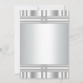 Zilveren Diamanten 25e Verjaardagsfeestje Kaart (Achterkant)