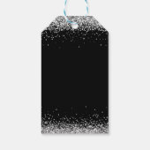 Zilveren Diamanten 40e Verjaardag Party Dank u Cadeaulabel (Achterkant)