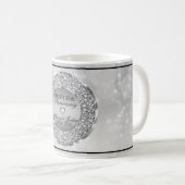 Zilveren diamanten en hart koffiemok (Voorkant rechts)