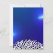 Zilveren Diamanten Jurk, Diamanten Blauwe Sweet 16 Kaart (Achterkant)