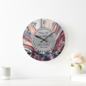 Zilveren diamanten ombre 25e trouwdag grote klok (Huis)