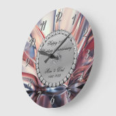 Zilveren diamanten ombre 25ste trouwdag grote klok (Hoek)