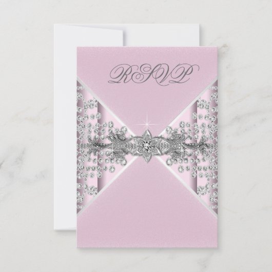 Zilveren Diamanten Roze en Zilveren RSVP (Voorkant)