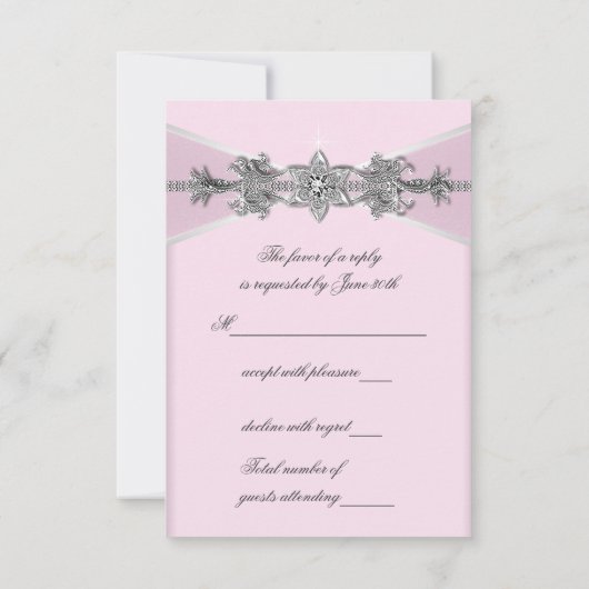 Zilveren Diamanten Roze en Zilveren RSVP (Achterkant)