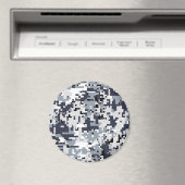 Zilveren Digitale Camouflage in Stedelijke Stijl Magneet (Insitu (Vaatwasser))