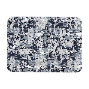 Zilveren Digitale Camouflage in Stedelijke Stijl Magneet