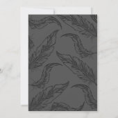 Zilveren Dipped Feathers Glitter Verjaardagsfeestj Kaart (Achterkant)