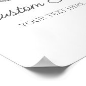 Zilveren Disco Bal Aangepaste Tekst Party Sign Poster (Hoek)