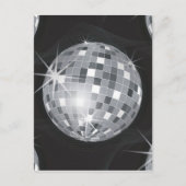 zilveren disco-bal briefkaart (Voorkant)