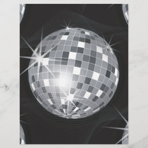 zilveren disco-bal custom briefhoofd