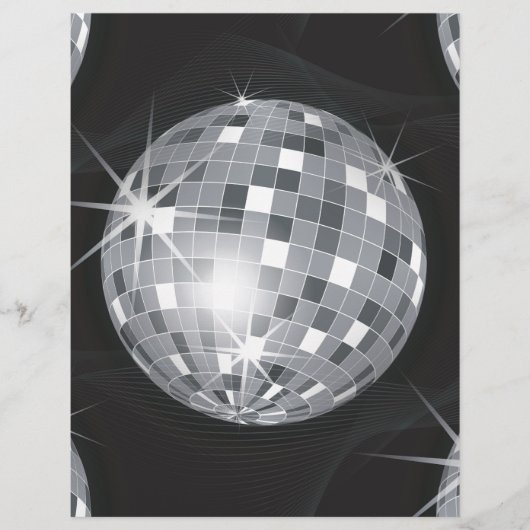 zilveren disco-bal custom briefhoofd (Voorkant)