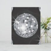 zilveren disco-bal custom briefhoofd (Staand voorkant)