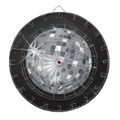 zilveren disco-bal dartbord (Voorkant)